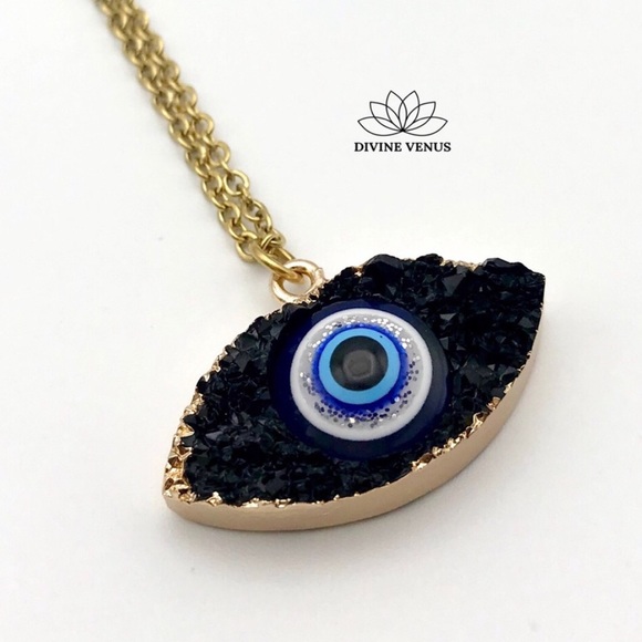 COPY - Evil Eye Druzy Necklace - Picture 3 of 8